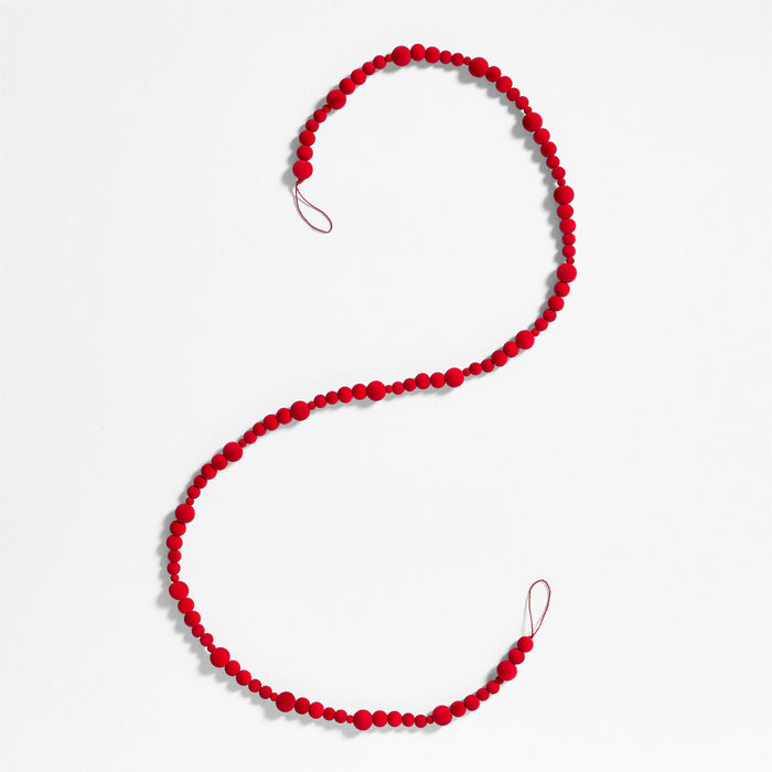 Red Velvet Christmas Garland 6'