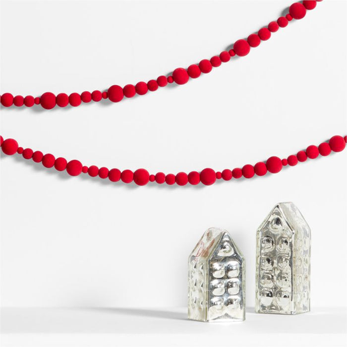 Red Velvet Christmas Garland 6'