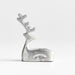 Silver Holiday Reindeer Taper Candle Holder
