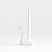 White Holiday Reindeer Taper Candle Holder