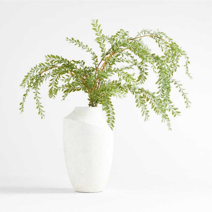 Slope White Ceramic Vase 12.25"