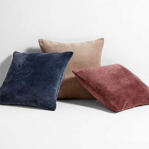 Revasser Chenille 23"x23" Burgundy Throw Pillow Cover by Athena Calderone
