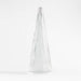 Large Ribbed Clear Glass Christmas Tree 17.5"