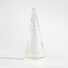 Medium Ribbed Clear Glass Christmas Tree 13.5"
