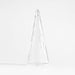 Medium Ribbed Clear Glass Christmas Tree 13.5"