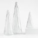 Small Ribbed Clear Glass Christmas Tree 9"