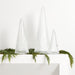 Large Ribbed Clear Glass Christmas Tree 17.5"