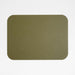 Rizzo Easy Care Faux Leather Reversible Desert Green and Light Brown Rectangular Placemat