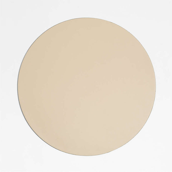 Rizzo Easy Care Faux Leather Reversible Desert Green and Light Brown Round Placemat