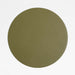 Rizzo Easy Care Faux Leather Reversible Desert Green and Light Brown Round Placemat