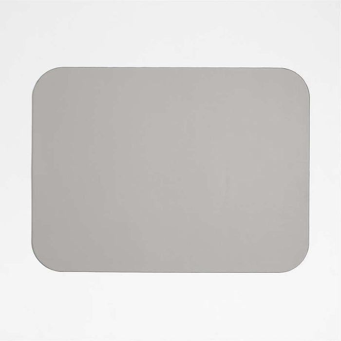 Rizzo Easy Care Recycled Leather Reversible Grey Rectangular Placemat