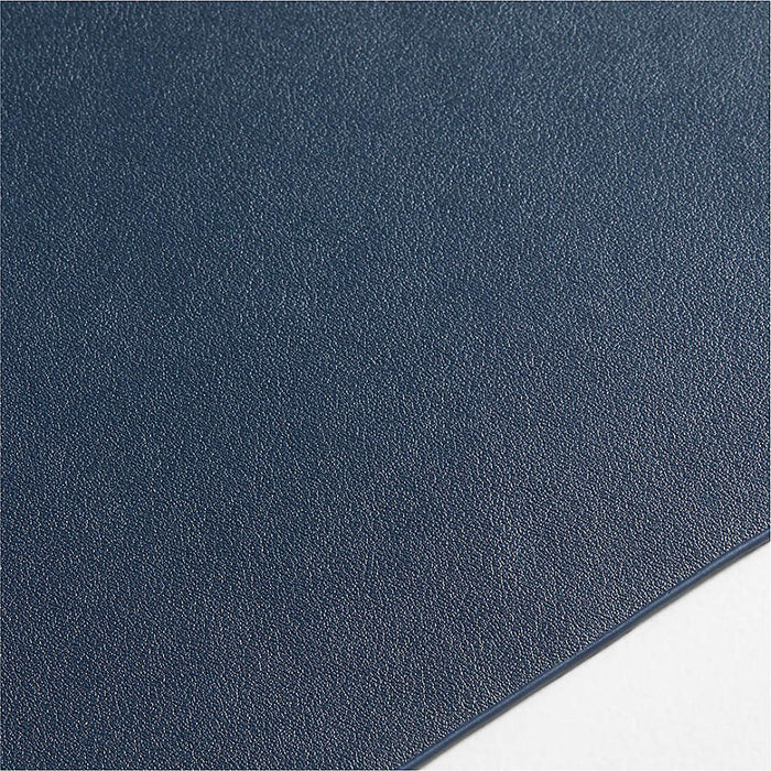 Rizzo Easy Care Faux Leather Reversible Navy and Natural Rectangular Placemat