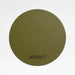 Rizzo Easy Care Faux Leather Reversible Desert Green and Light Brown Round Placemat