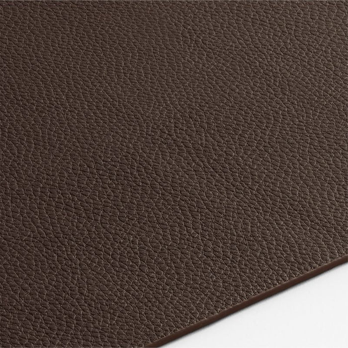 Rizzo Textured Easy Care Faux Leather Deep Brown Rectangular Placemat