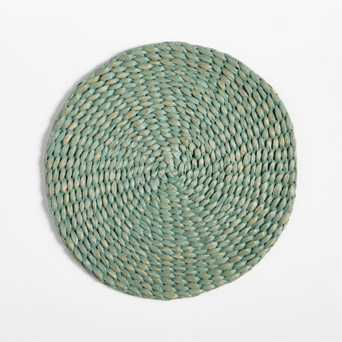 Round Grey Water Hyacinth Placemat