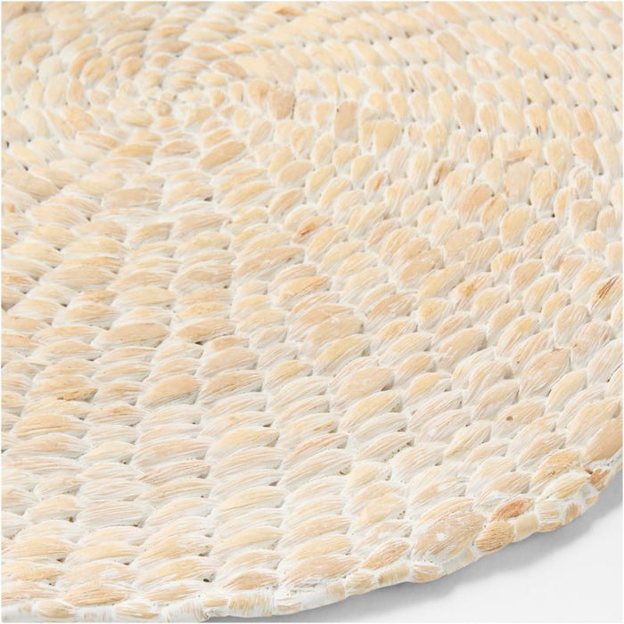 Round Whitewashed Water Hyacinth Placemat
