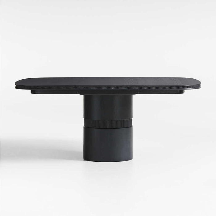 Roseau 48"-70" Charcoal Black Wood Extendable Dining Table