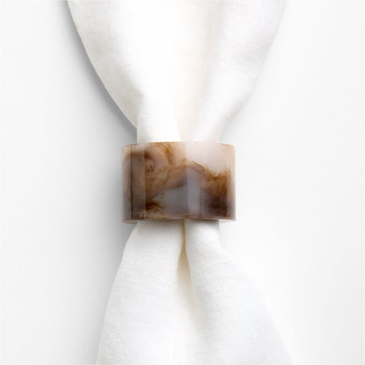 Tortoise Resin Napkin Ring