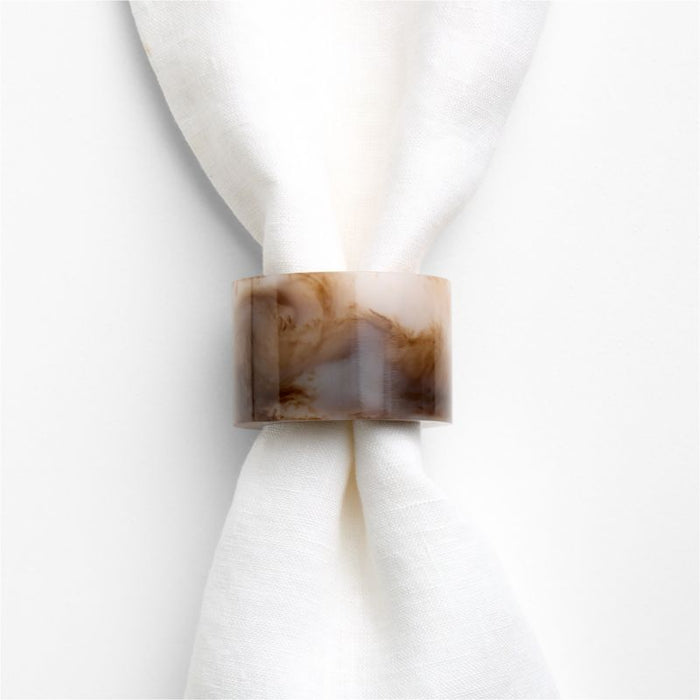Tortoise Resin Napkin Ring