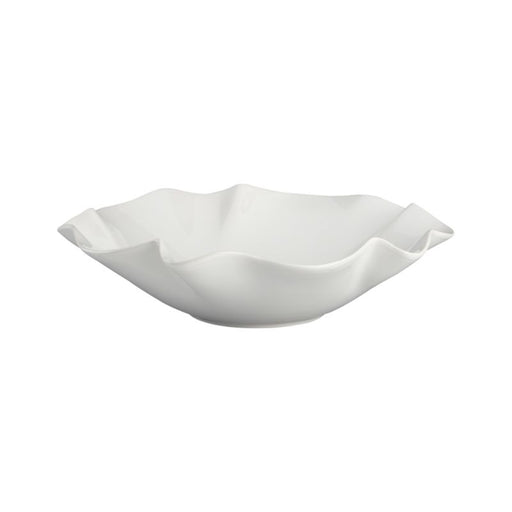 White Ruffle 15" Large Bowl
