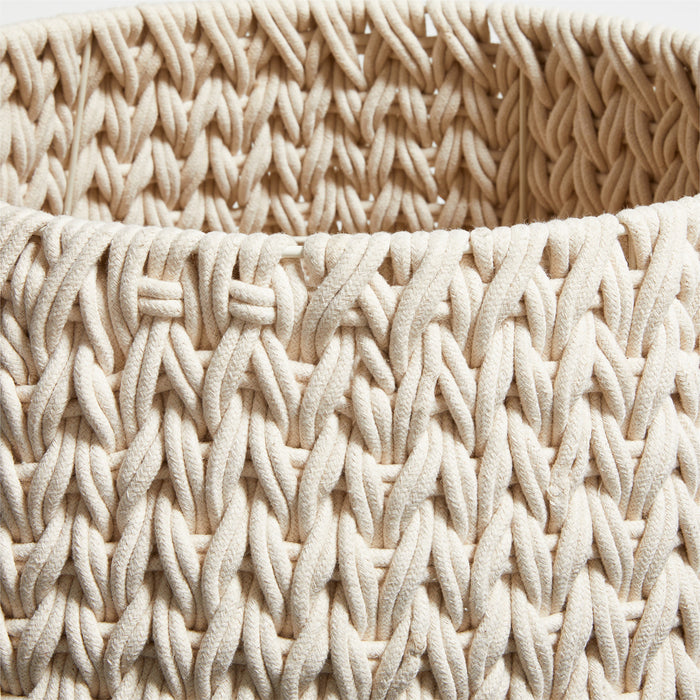 Rulon White Large Blanket Basket