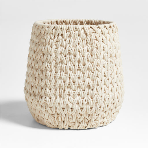 Rulon White Medium Blanket Basket