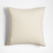 Ruched Jacquard Organic Cotton 20"x20" Travertine Beige Throw Pillow Cover
