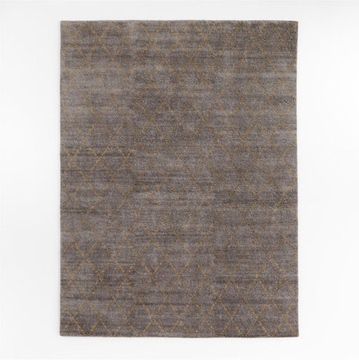 Safi Diamond Moroccan Dark Grey Area Rug 10'x14'