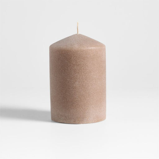 Sand Medium Light Brown 4"x6" Pillar Candle