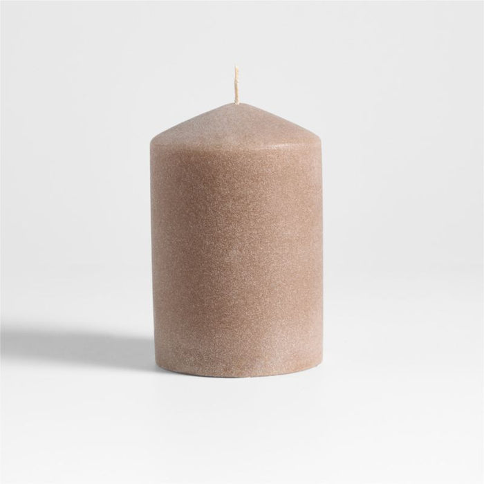 Sand Medium Light Brown 4"x6" Pillar Candle