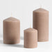 Sand Medium Light Brown 4"x6" Pillar Candle