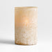 Warm Ivory Sandblasted Small Hurricane Candle Holder 11"