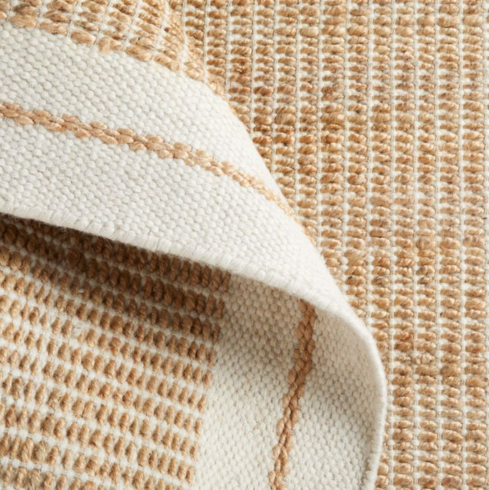 Santa Cruz Jute/Wool Blend Handwoven Cream Border Area Rug 9'x12'