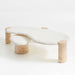 Sassolino Concrete and Burl Wood Coffee Table by Athena Calderone
