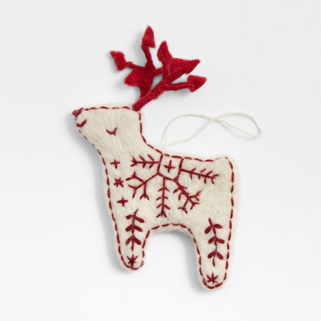 Scandi Heritage Reindeer Christmas Tree Ornament