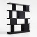 Shelter 72" Wide Charcoal Wood Open Room Divider Bookcase with Shelves
