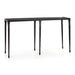 Silviano 60" Rectangular Black Iron and Steel Console Table