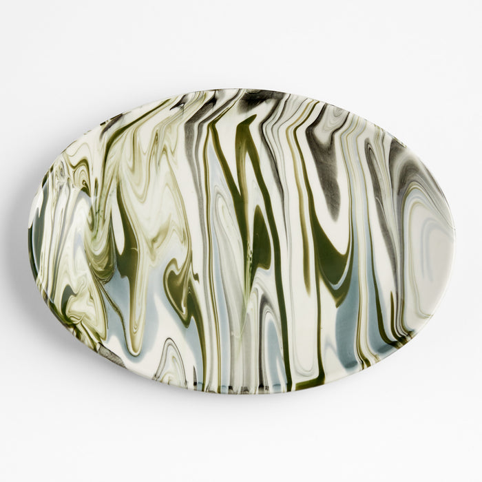 Simone Marbleized Stoneware Serving Platter