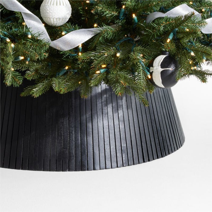 Skei Black Wood Christmas Tree Collar 24"