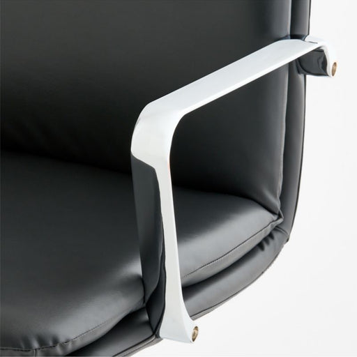 Smythe Black Faux Leather Office Chair