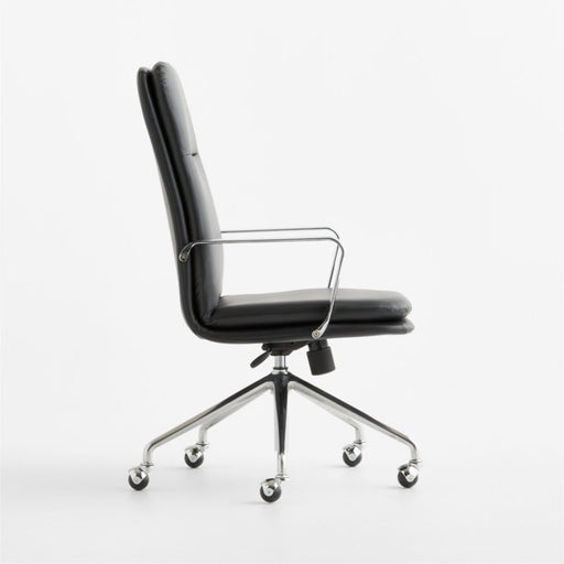 Smythe Black Faux Leather Office Chair