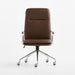 Smythe Dark Brown Faux Leather Office Chair