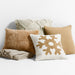 Snowflake Kilim 20"x20" Camel Tan and Arctic Ivory Throw Pillow Cover