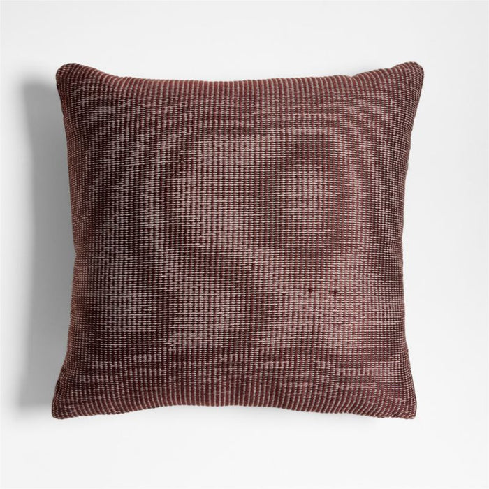 Chestnut Red 20"x20" Soft Textured Indoor/Outdoor Throw Pillow