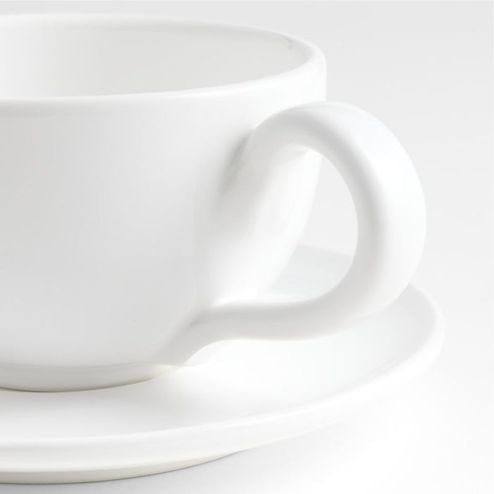 Sorrento 13.5-oz. White Cappuccino Cup and Saucer