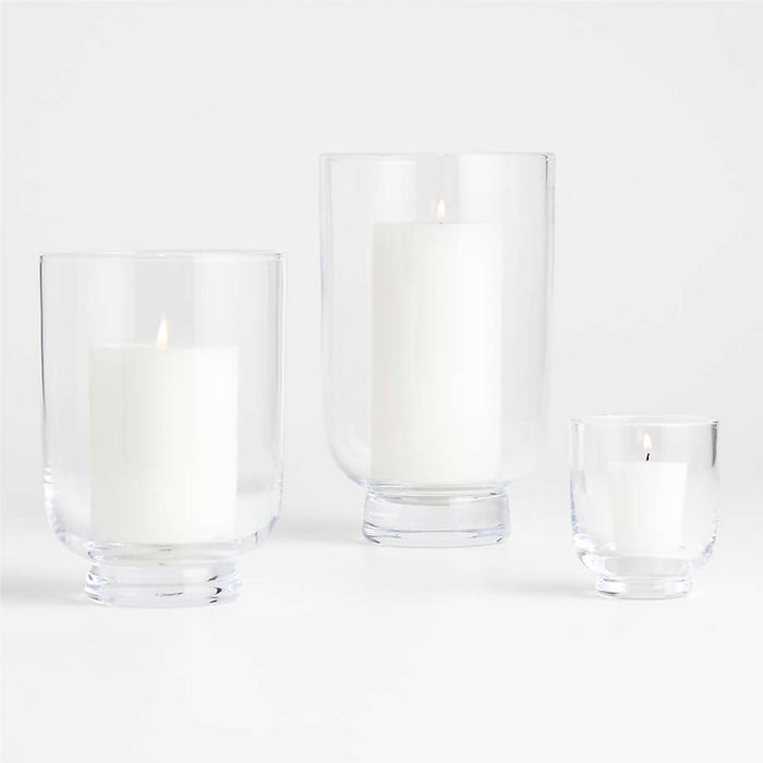 Soto Clear Glass Hurricane Candle Holder 9"