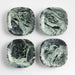 Square Green Marble Coasters, Set of 4