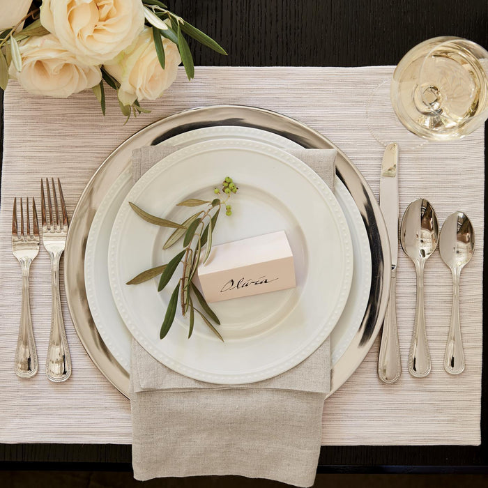 Marin Natural European Flax ®-Certified Linen Cocktail Napkins, Set of 4