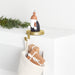 Round Brass Metal Christmas Stocking Holder