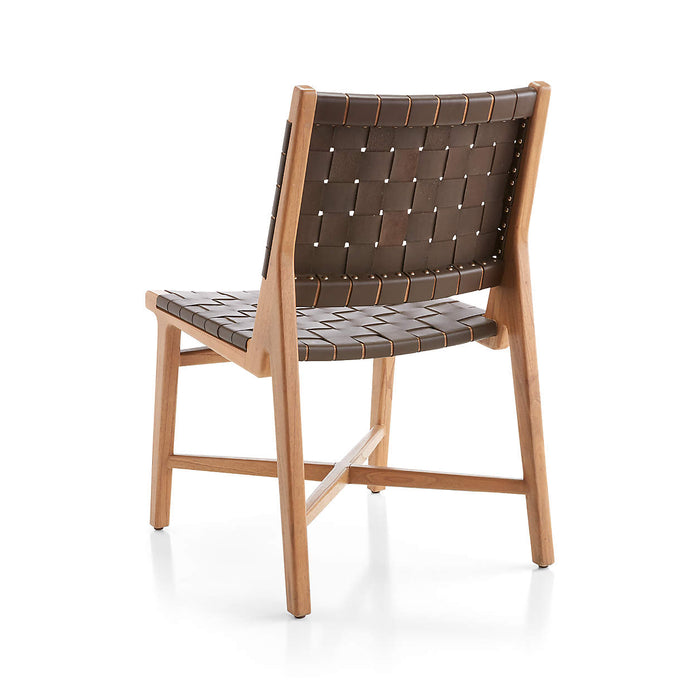 Taj Leather Strap Dining Chair